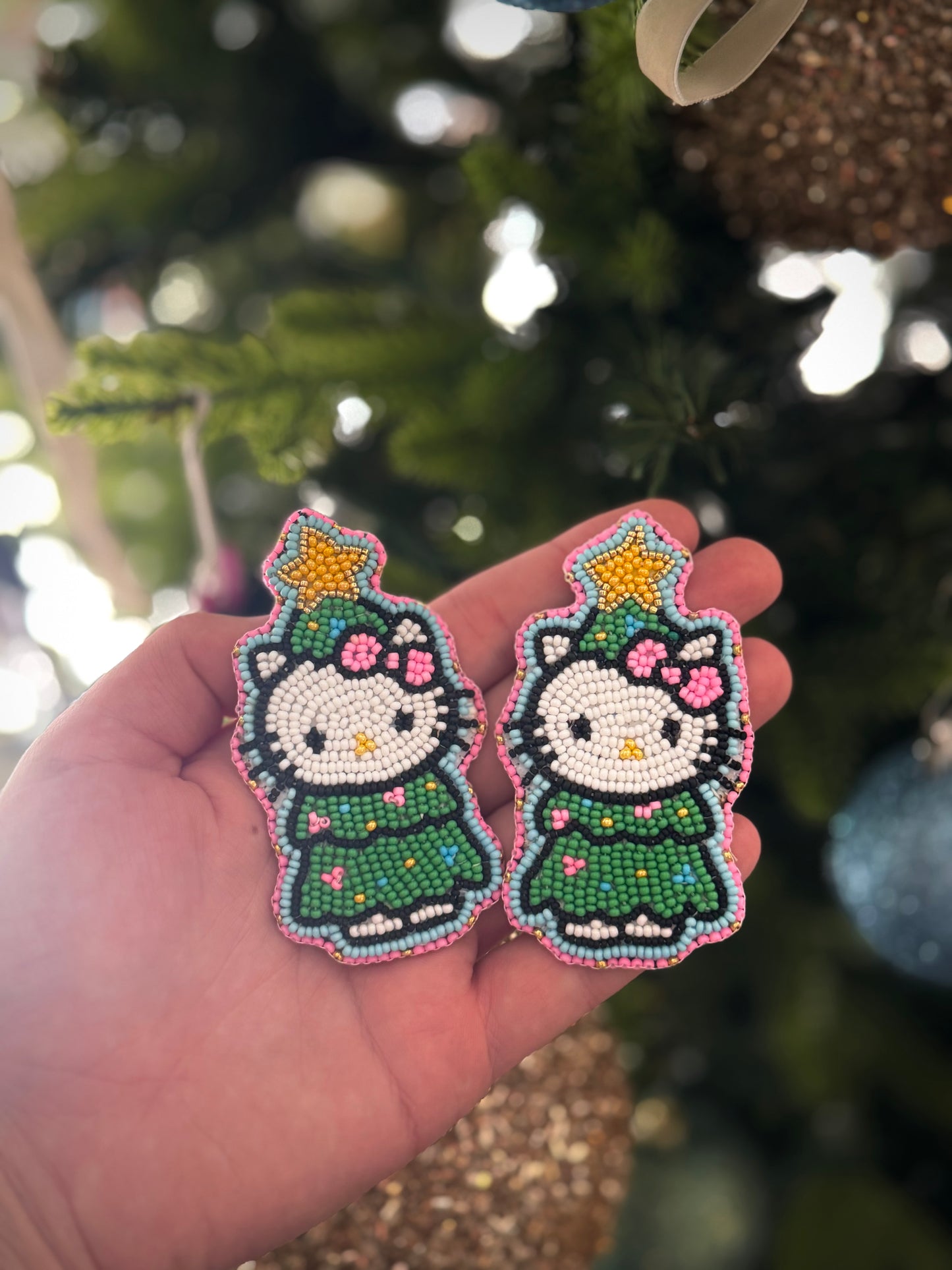 Hello Kitty Christmas studs