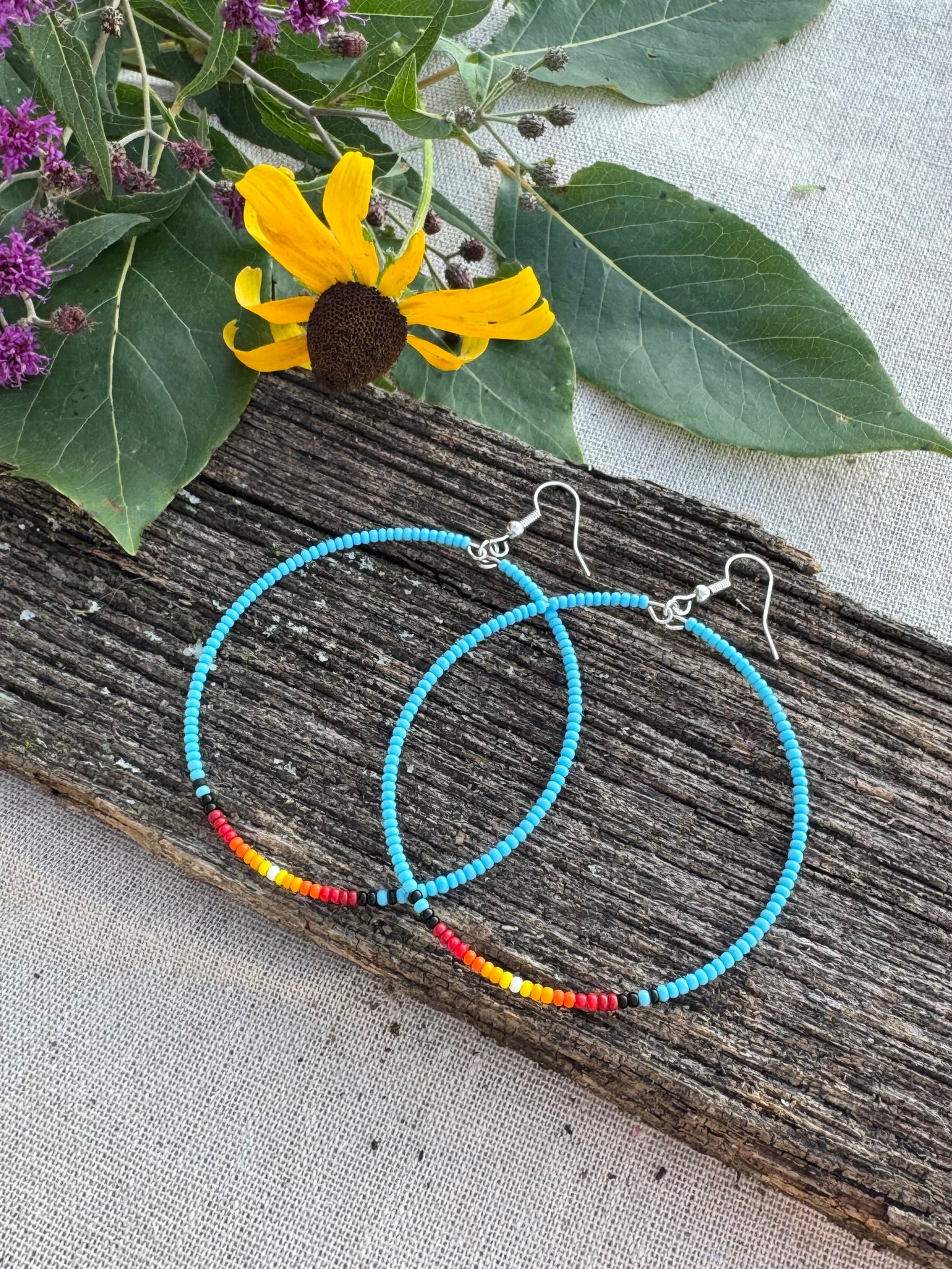 Turquoise Hoops