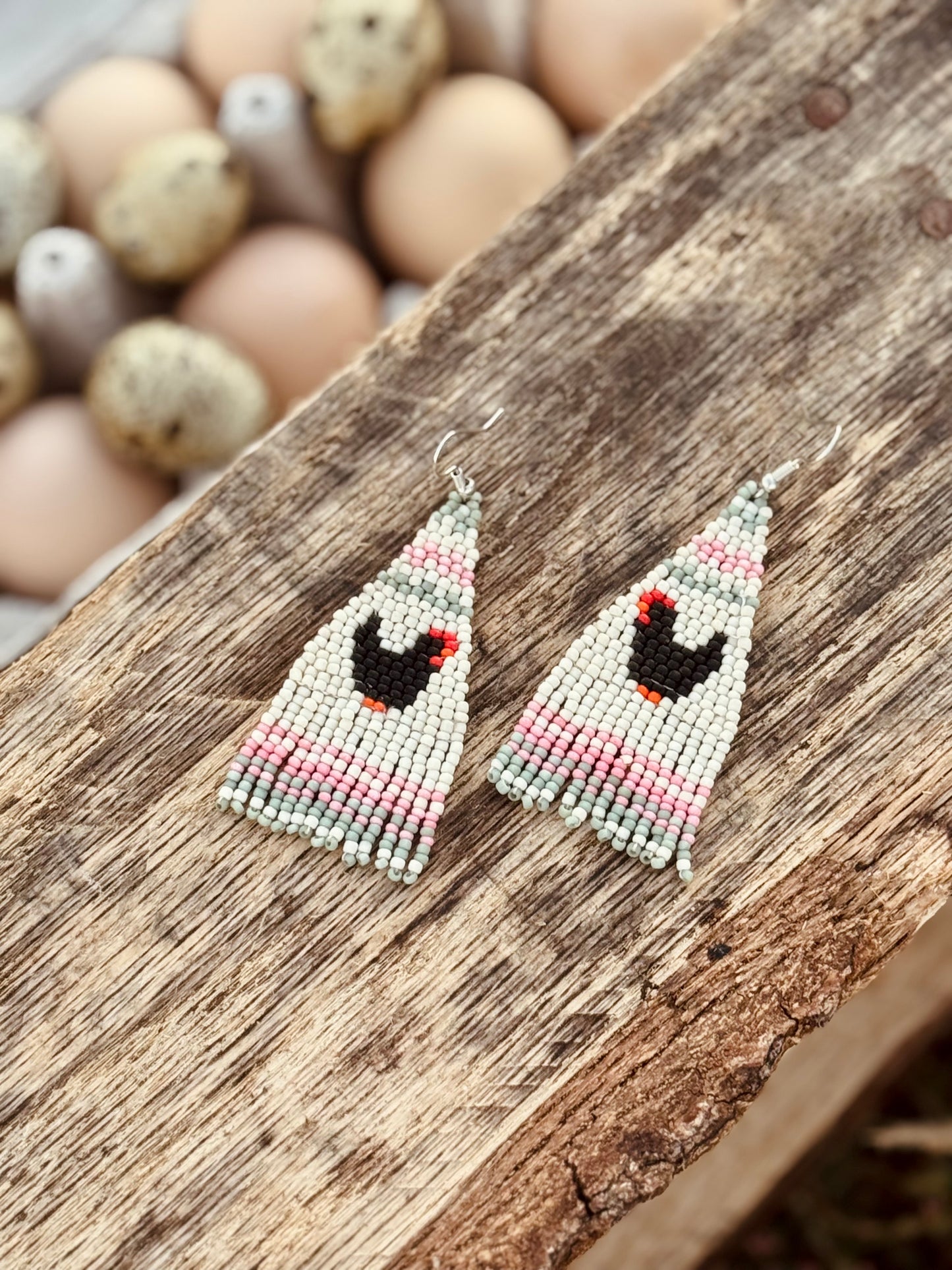 Chicken earrings