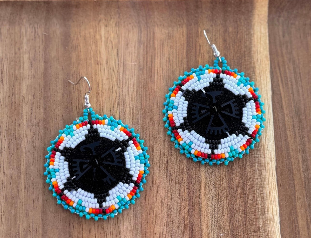 Turquoise & Fire color earrings