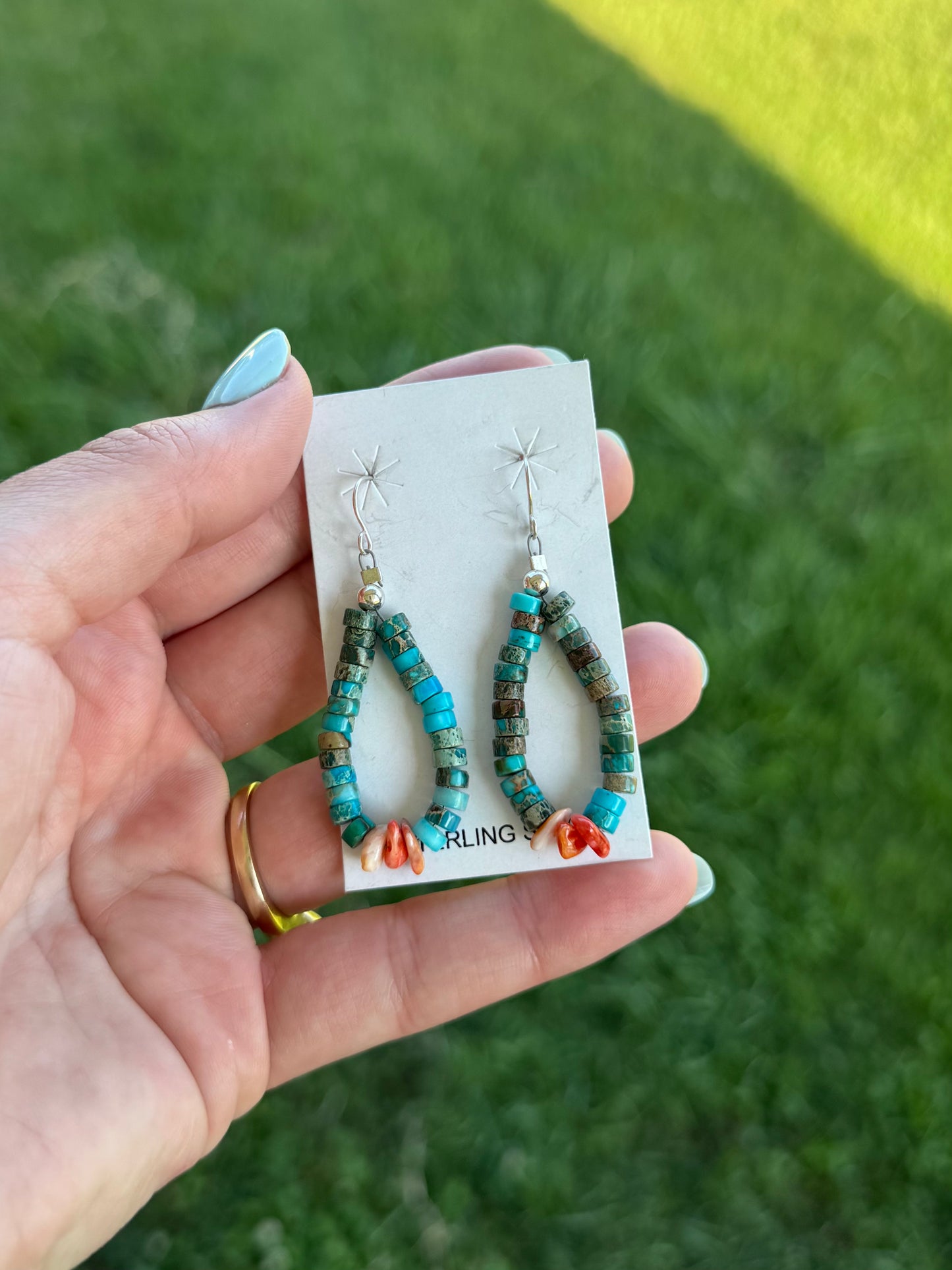 Turquoise bead earrings