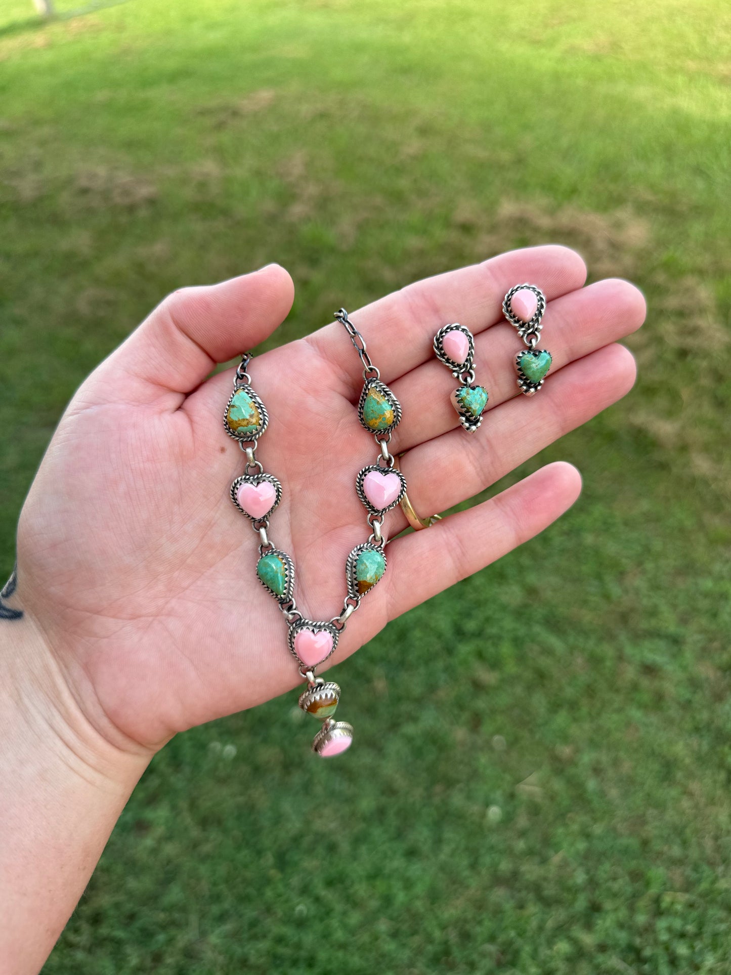 Conch & Turquoise lariat