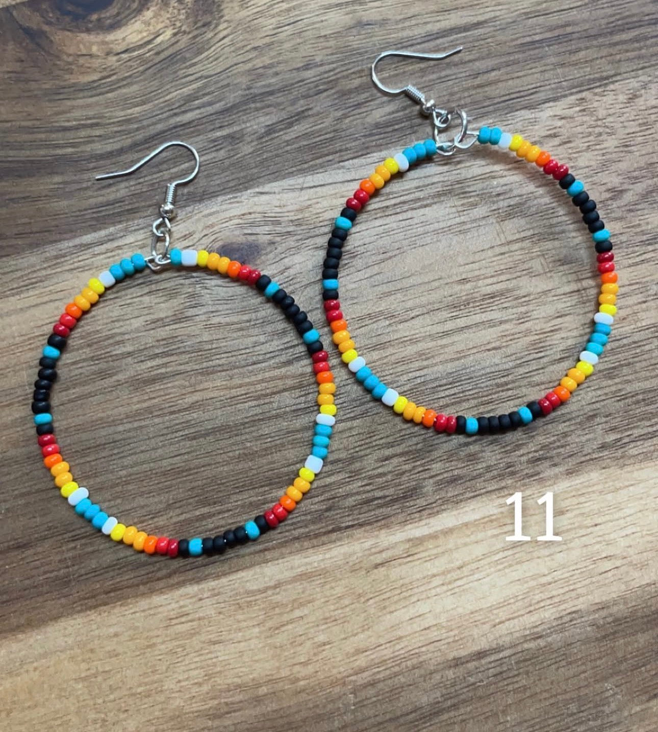 Beaded Hoops
