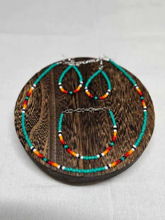 Earrings, Bracelet, & Choker Set