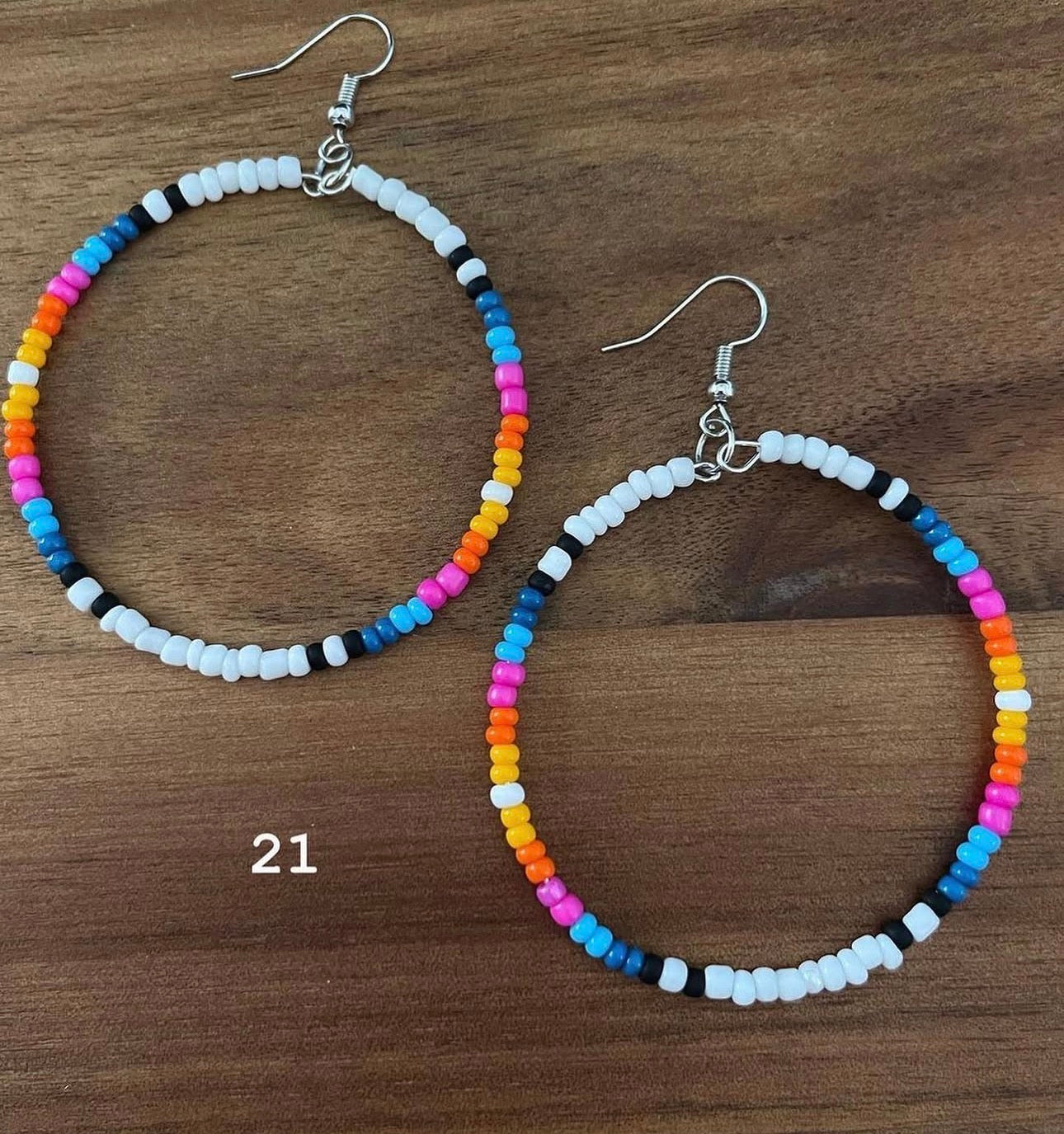 Beaded Hoops