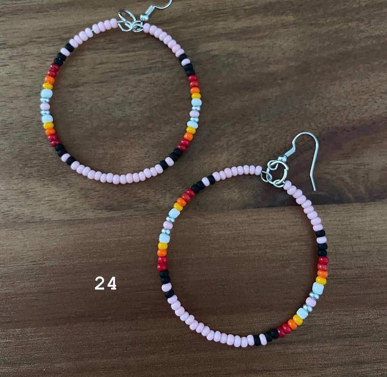 Beaded Hoops