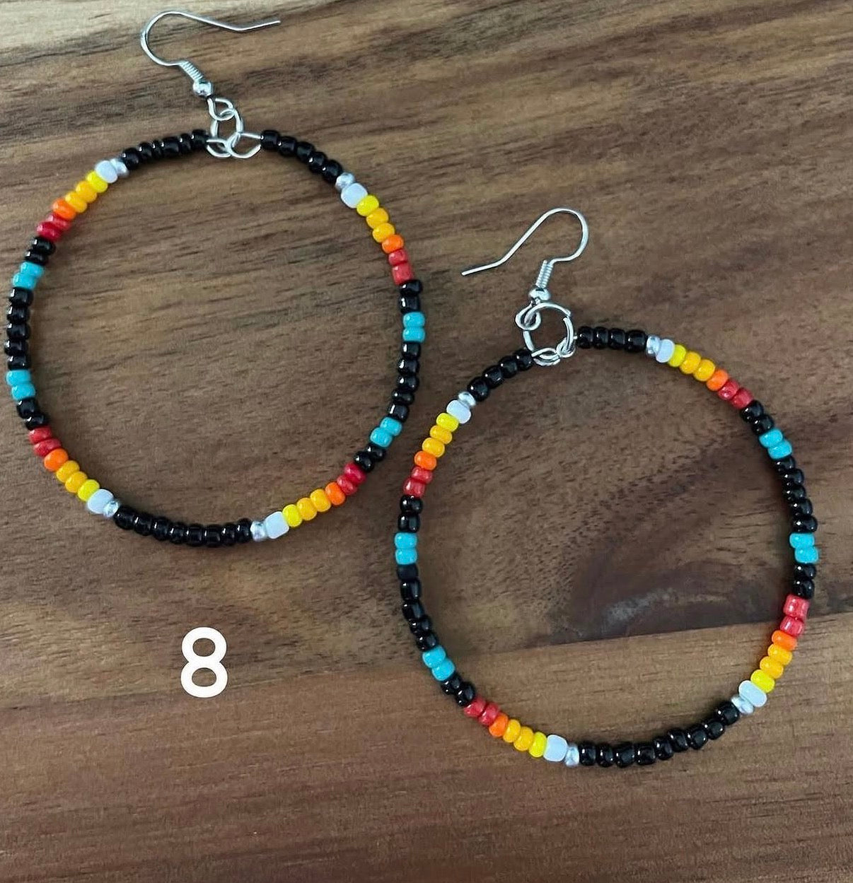 Beaded Hoops