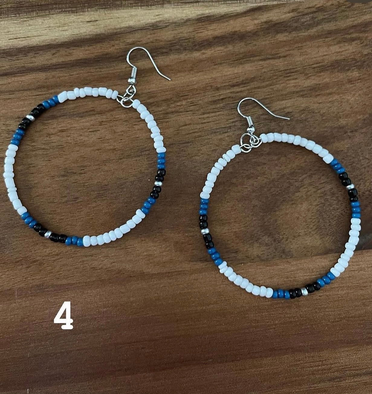 Beaded Hoops