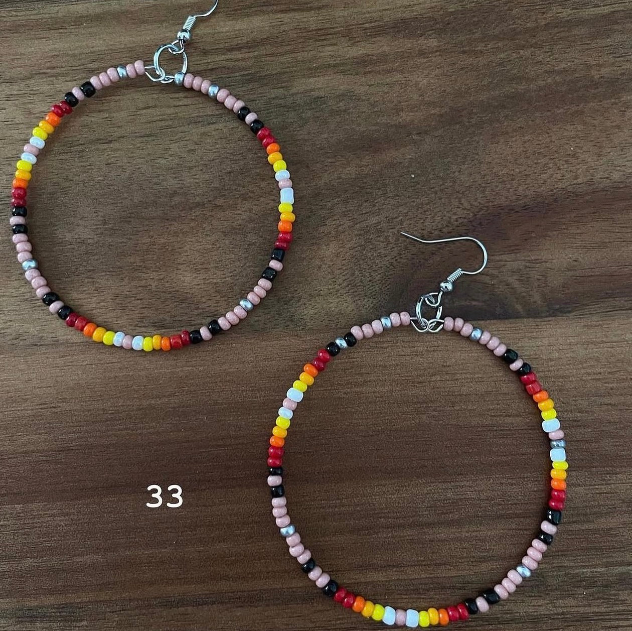 Beaded Hoops