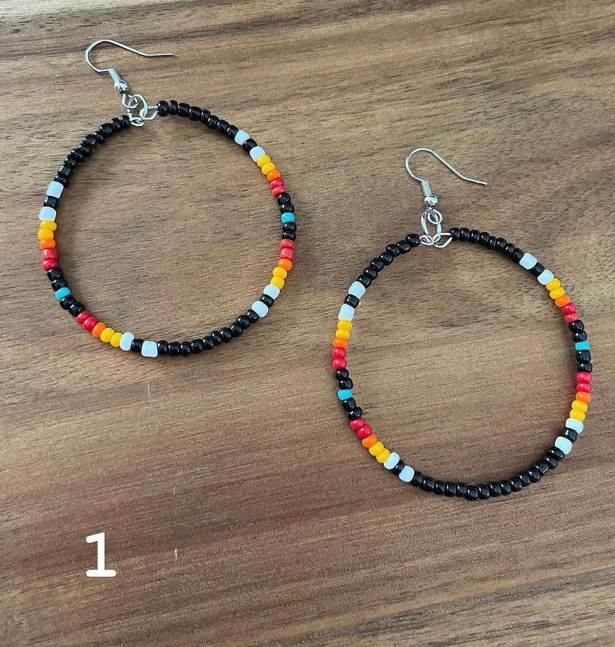 Beaded Hoops