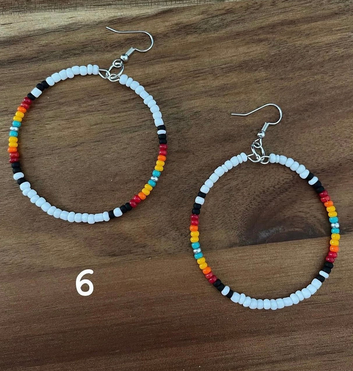 Beaded Hoops