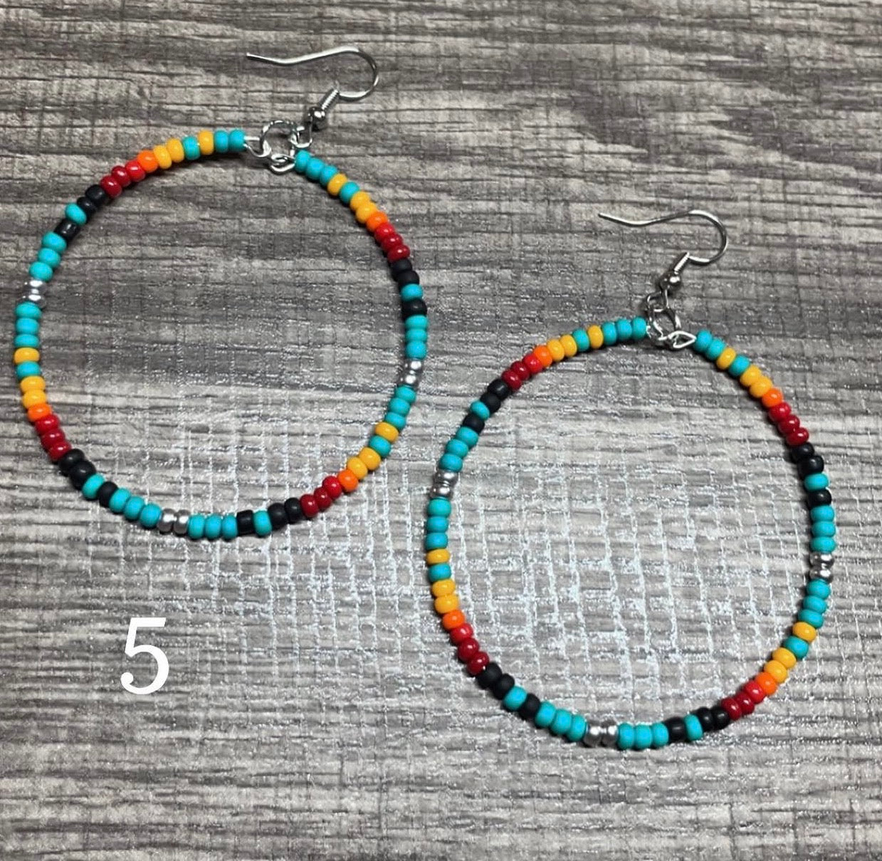 Beaded Hoops