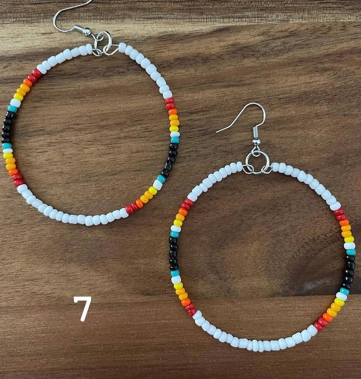 Beaded Hoops