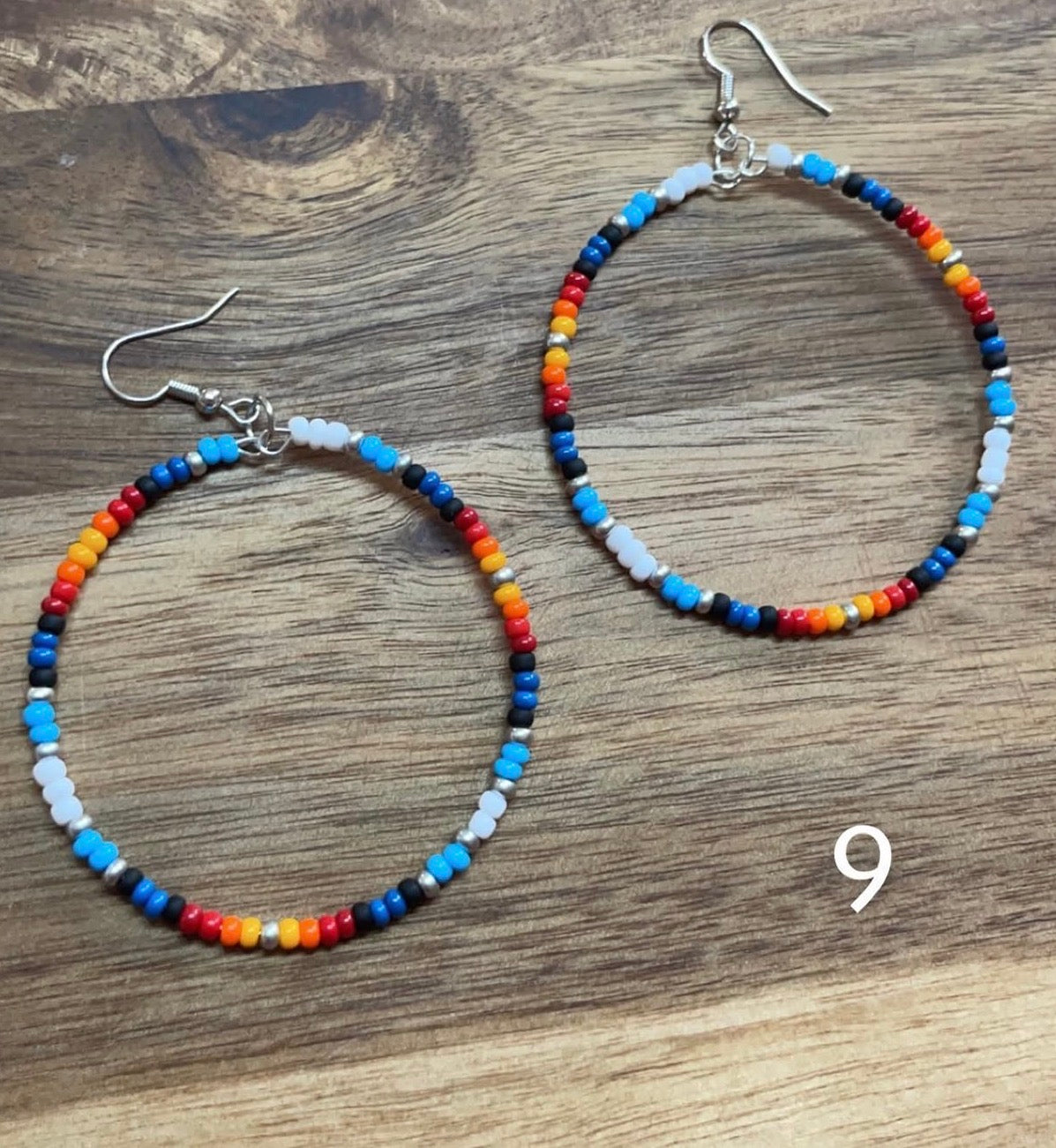 Beaded Hoops