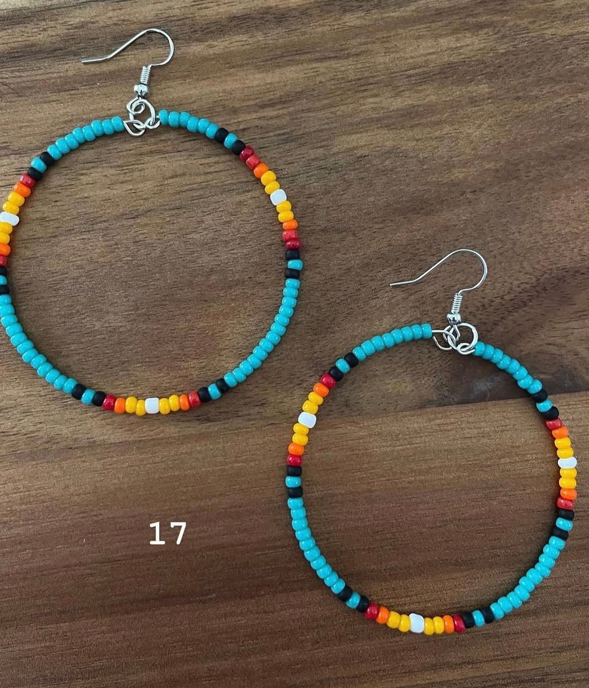 Beaded Hoops