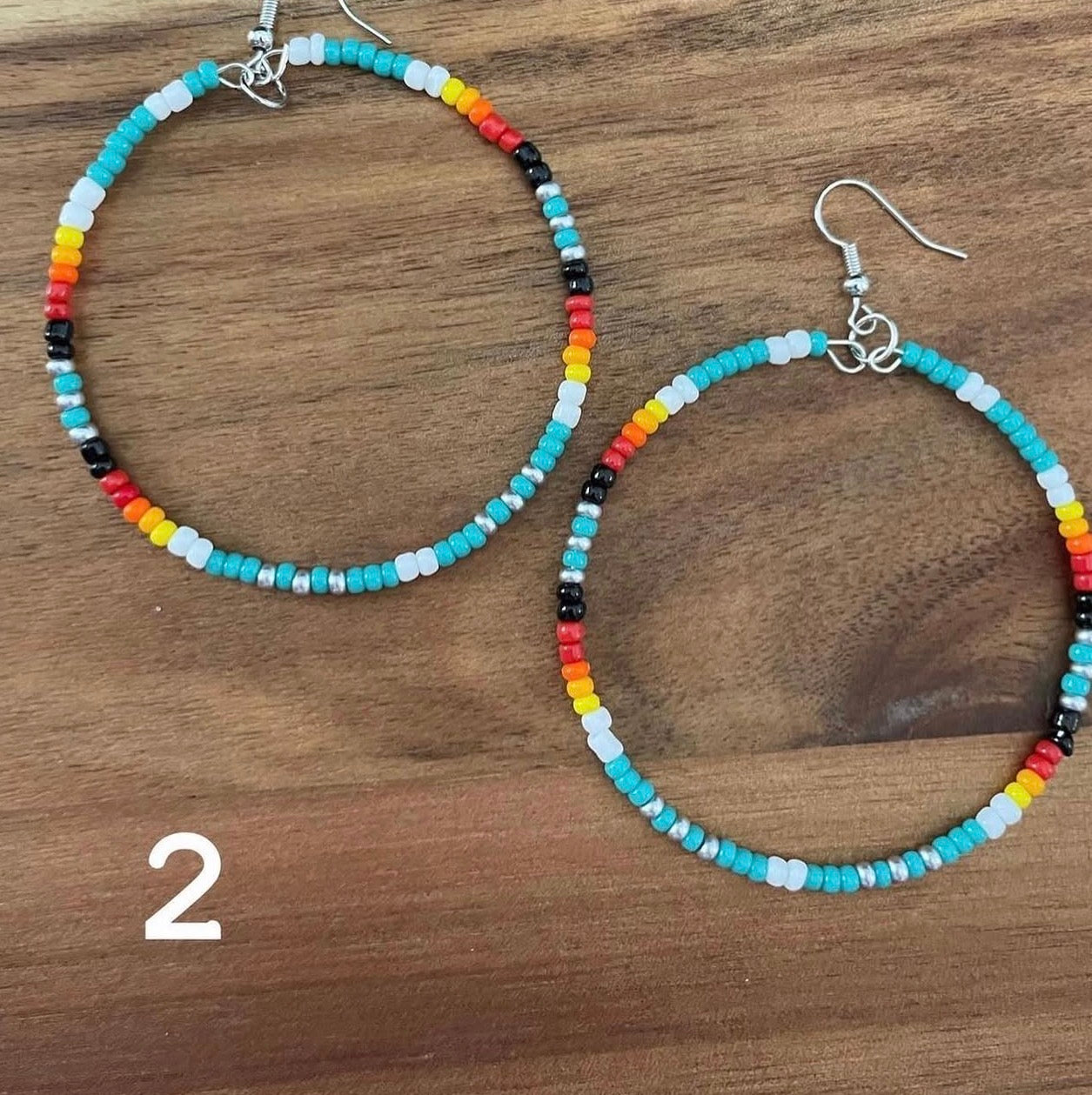 Beaded Hoops