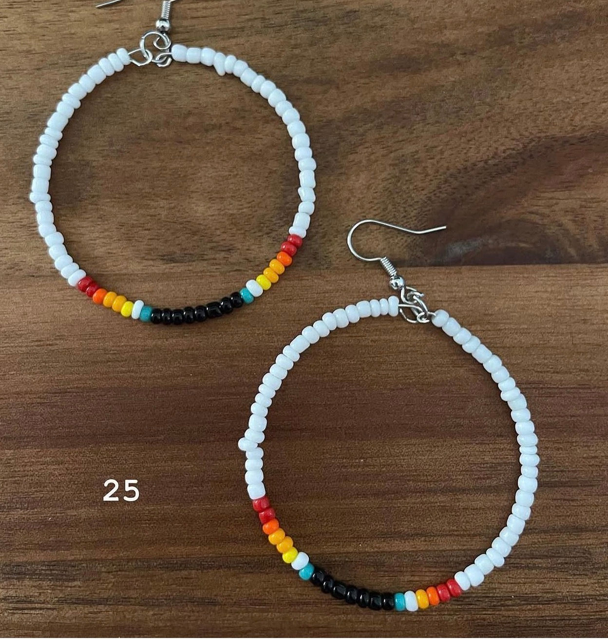 Beaded Hoops