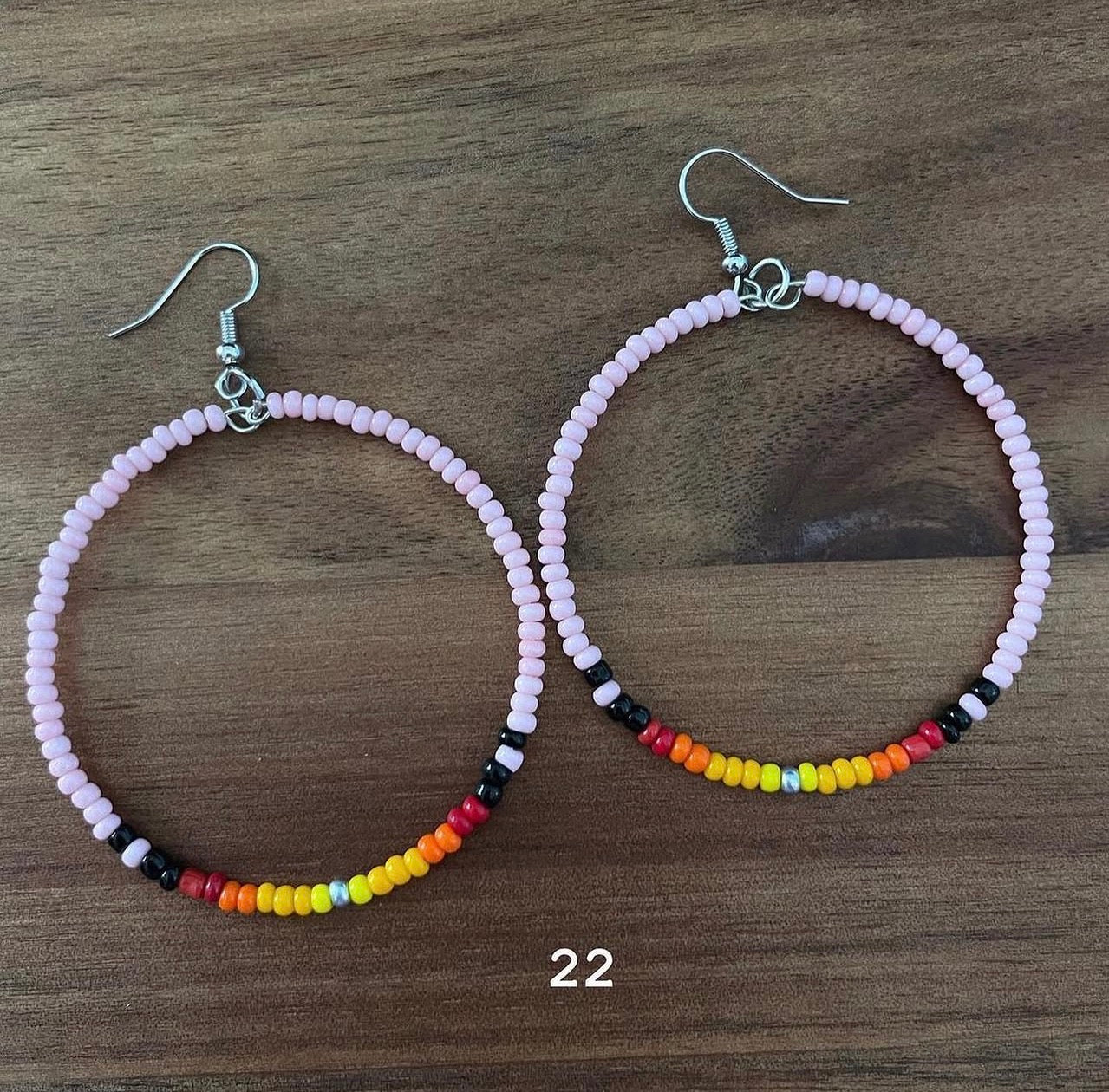 Beaded Hoops