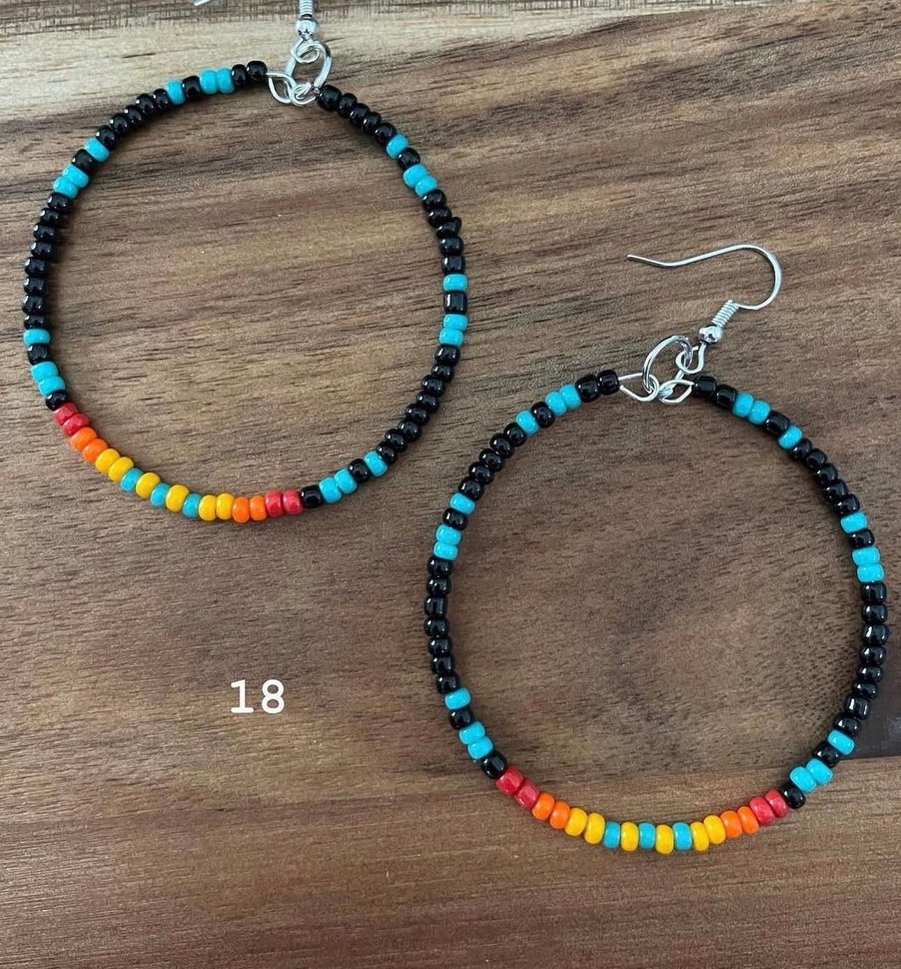 Beaded Hoops