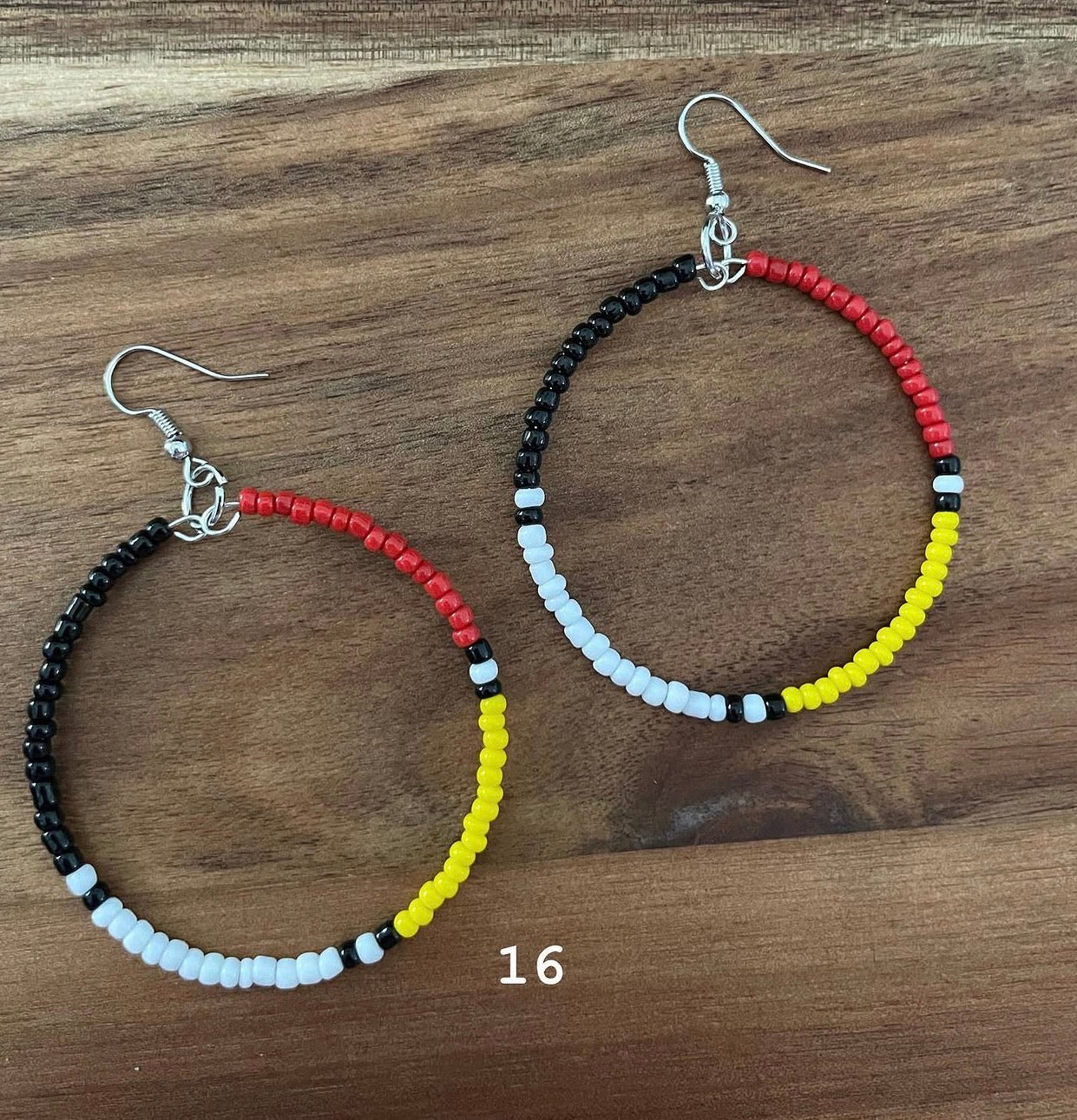 Beaded Hoops