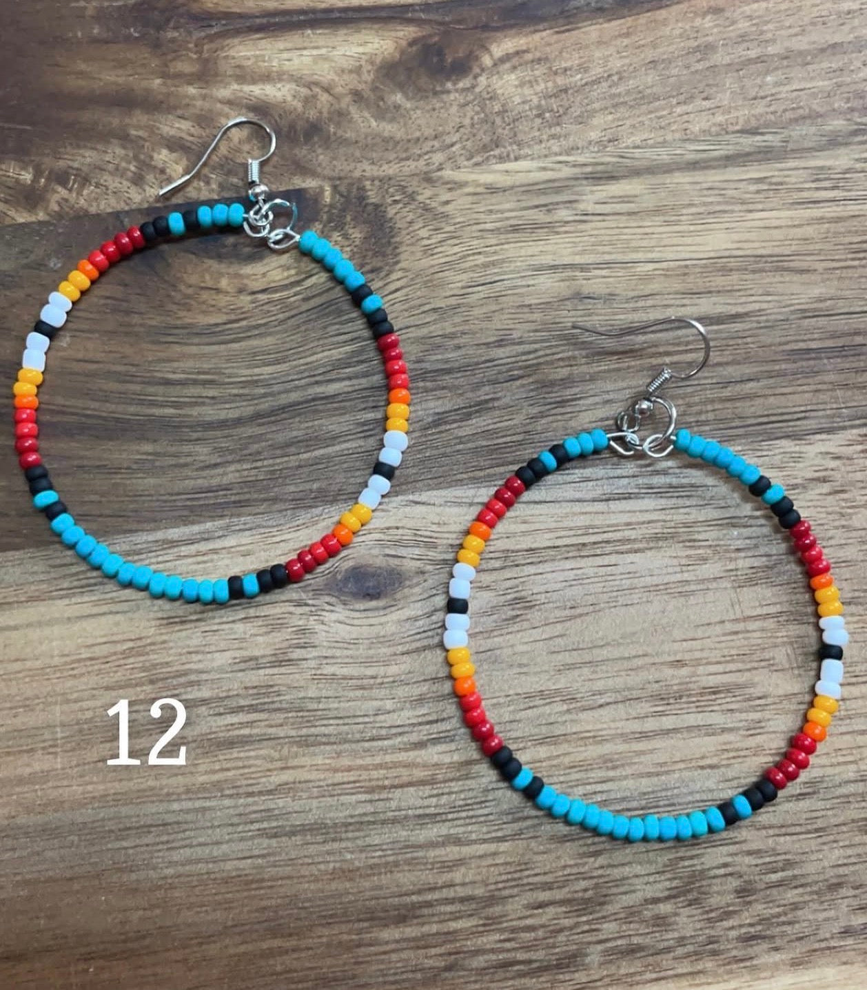 Beaded Hoops