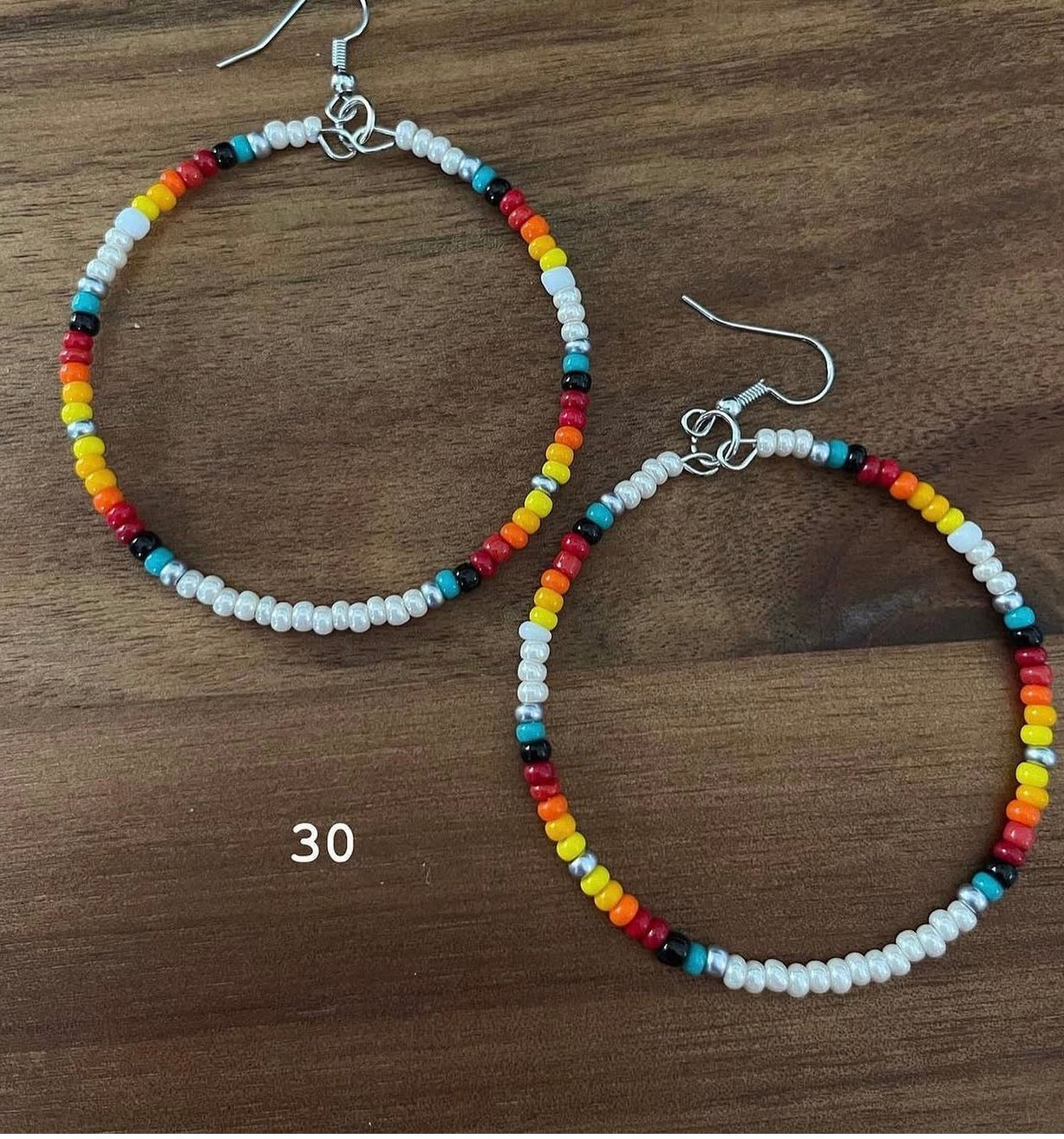 Beaded Hoops