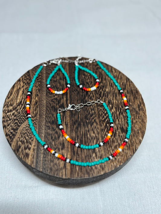 Earrings, Bracelet, & Choker set