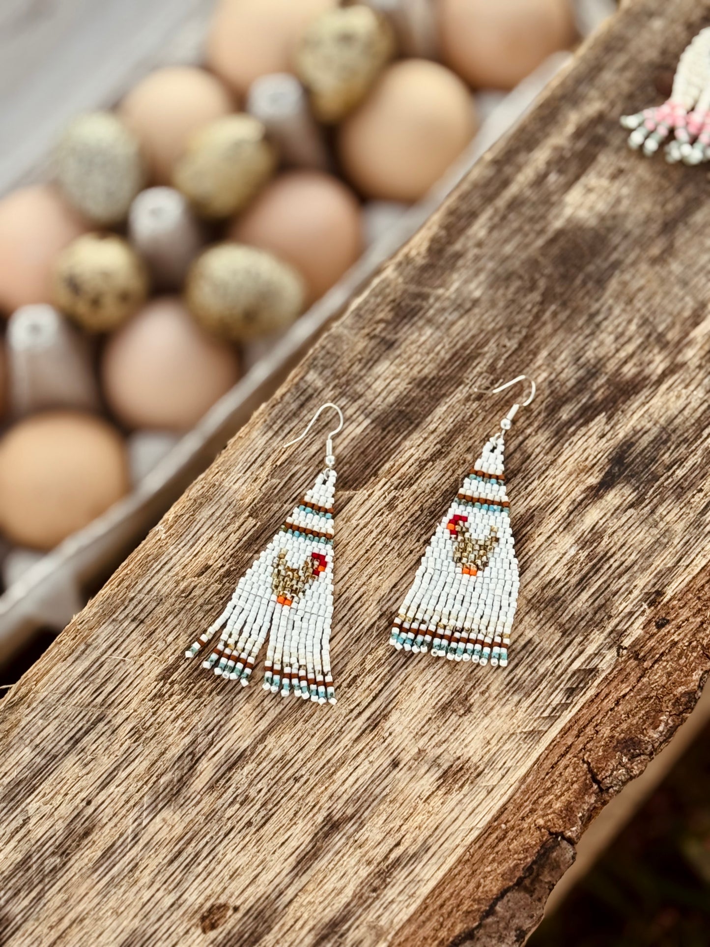Chicken earrings