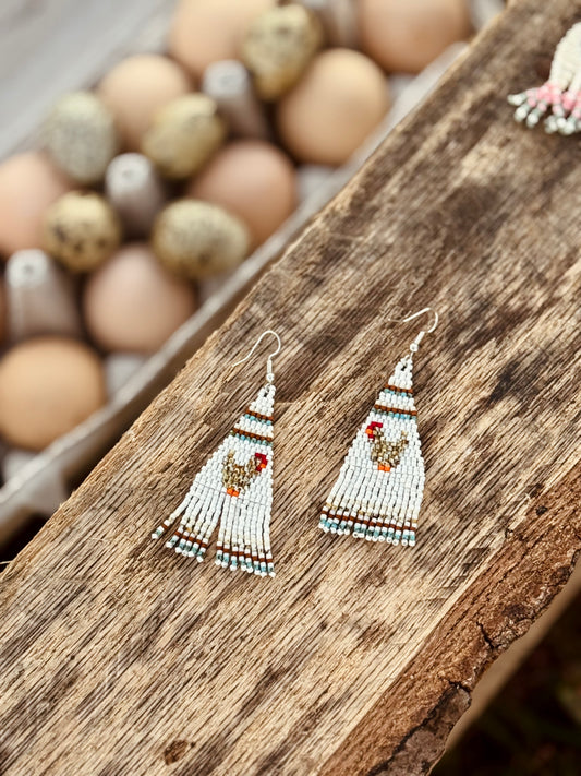 Chicken earrings