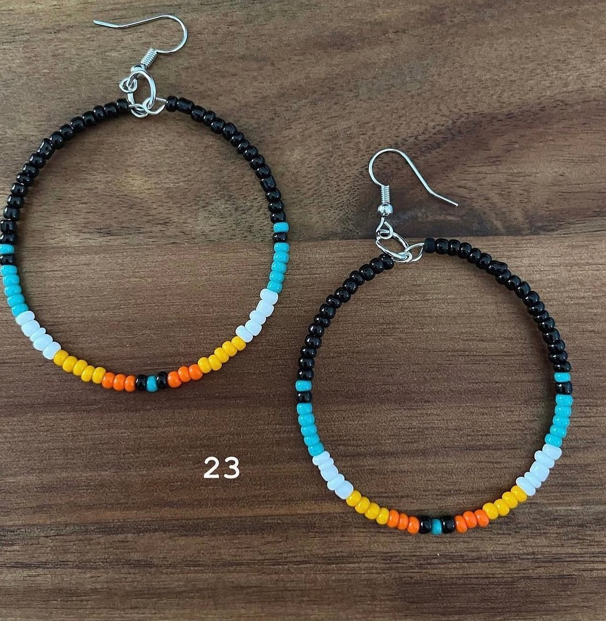 Beaded Hoops