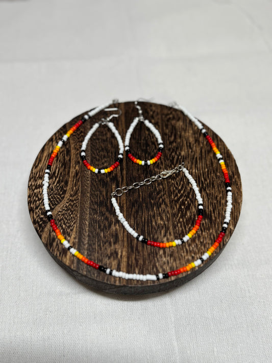 Earrings, Bracelet, & Choker Set