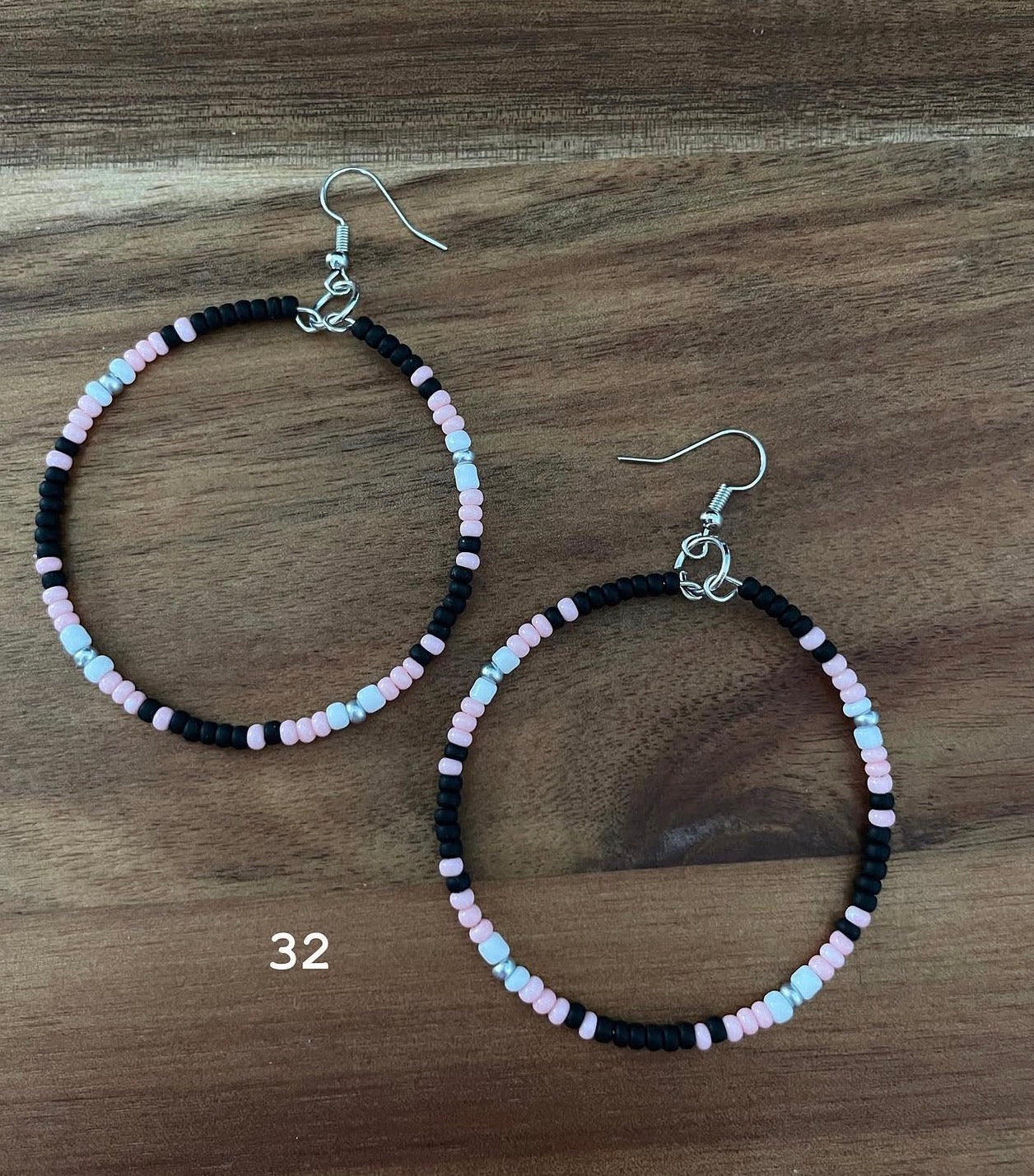 Beaded Hoops