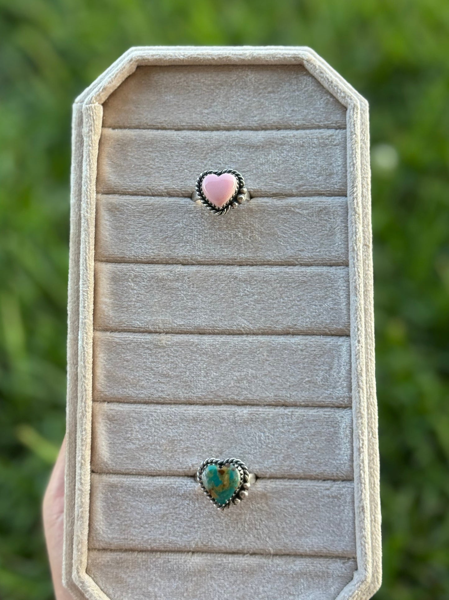 Adjustable heart rings