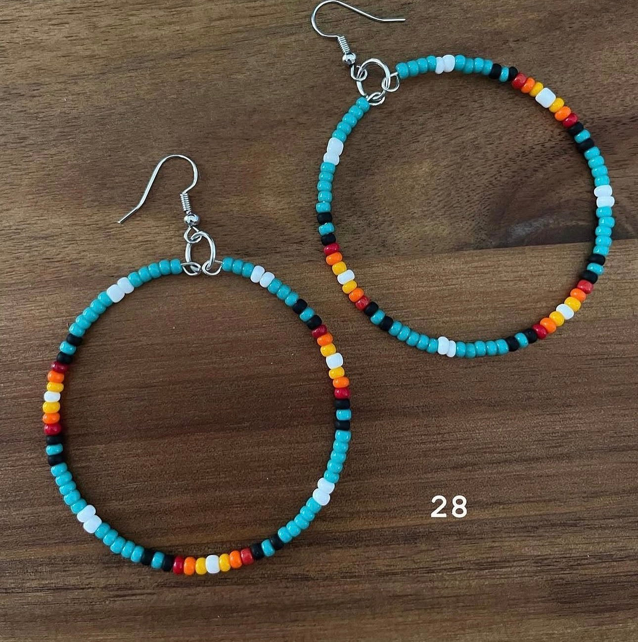 Beaded Hoops