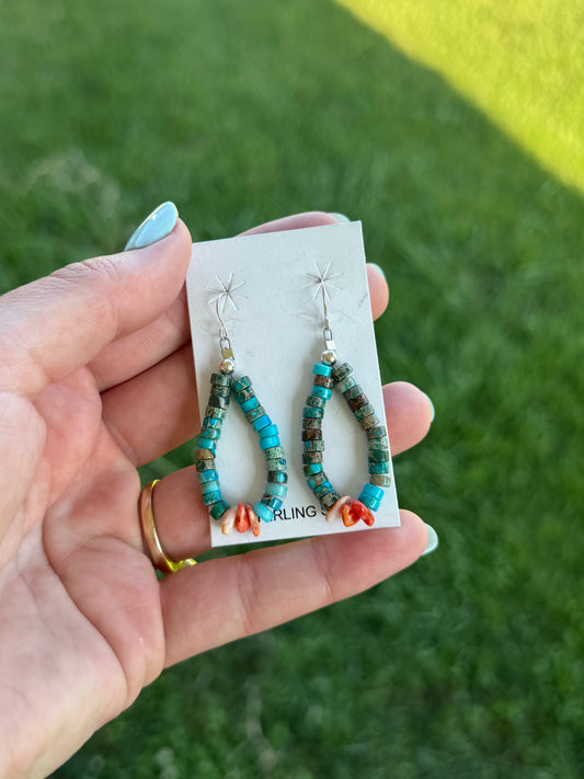 Turquoise bead earrings
