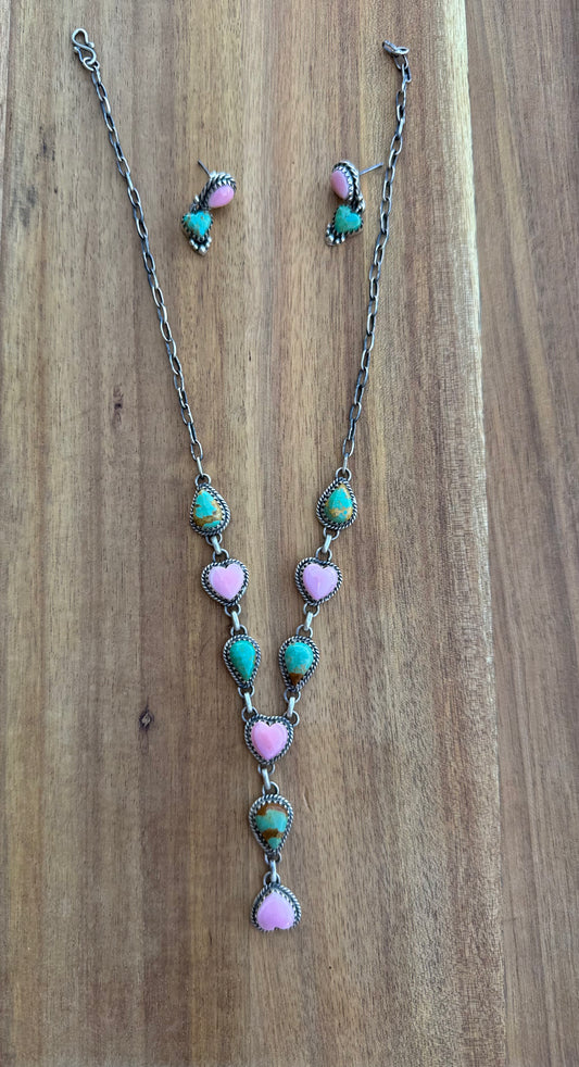 Conch & Turquoise lariat