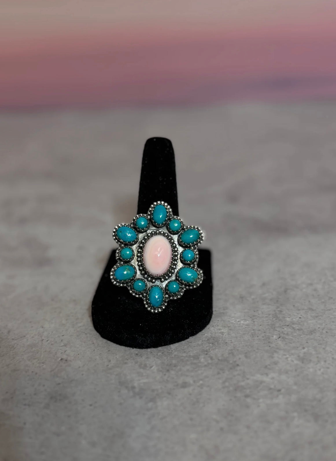 Conch & Turquoise Ring