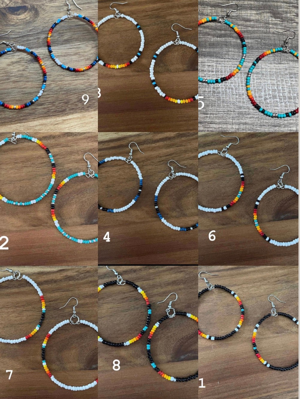 Beaded Hoops